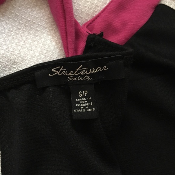 Pink and black dress with cut out details - small - Picture 7 of 10